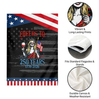 Funny Patriotic Statue Of Liberty Garden Flag Cheers To 250 Years