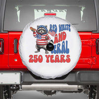 Funny Patriotic Raccoon Spare Tire Cover Red White And Feral 250 Years