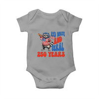 Funny Patriotic Raccoon Baby Onesie Red White And Feral 250 Years