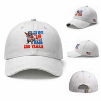 Funny Patriotic Raccoon Baseball Cap Red White And Feral 250 Years