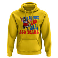 Funny Patriotic Raccoon Hoodie Red White And Feral 250 Years