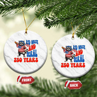 Funny Patriotic Raccoon Ceramic Ornament Red White And Feral 250 Years