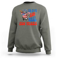 Funny Patriotic Raccoon Sweatshirt Red White And Feral 250 Years