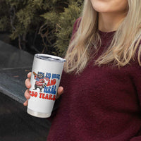 Funny Patriotic Raccoon Tumbler Cup Red White And Feral 250 Years