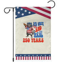 Funny Patriotic Raccoon Garden Flag Red White And Feral 250 Years