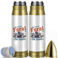 Funny Raccoon Red White And Feral America 250 Bullet Tumbler