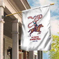 Funny Patriotic Cowboy Garden Flag My Country Always Free USA Pride