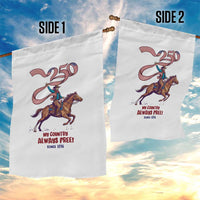 Funny Patriotic Cowboy Garden Flag My Country Always Free USA Pride