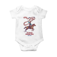 Funny Patriotic Cowboy Baby Onesie My Country Always Free USA Pride