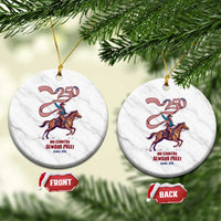 Funny Patriotic Cowboy Ceramic Ornament My Country Always Free USA Pride