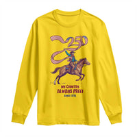 Funny Patriotic Cowboy Long Sleeve Shirt My Country Always Free USA Pride