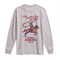Funny Patriotic Cowboy Long Sleeve Shirt My Country Always Free USA Pride