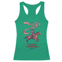 Funny Patriotic Cowboy Racerback Tank Top My Country Always Free USA Pride