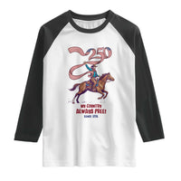 Funny Patriotic Cowboy Raglan Shirt My Country Always Free USA Pride