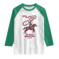 Funny Patriotic Cowboy Raglan Shirt My Country Always Free USA Pride