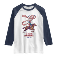 Funny Patriotic Cowboy Raglan Shirt My Country Always Free USA Pride