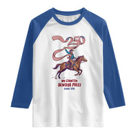 Funny Patriotic Cowboy Raglan Shirt My Country Always Free USA Pride