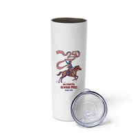 Funny Patriotic Cowboy Skinny Tumbler My Country Always Free USA Pride