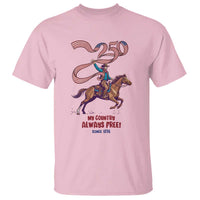 Funny Patriotic Cowboy T Shirt My Country Always Free USA Pride