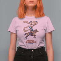 Funny Patriotic Cowboy T Shirt For Women My Country Always Free USA Pride