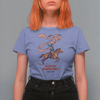 Funny Patriotic Cowboy T Shirt For Women My Country Always Free USA Pride