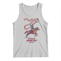 Funny Patriotic Cowboy Tank Top My Country Always Free USA Pride