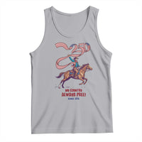 Funny Patriotic Cowboy Tank Top My Country Always Free USA Pride