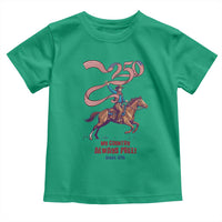 Funny Patriotic Cowboy Toddler T Shirt My Country Always Free USA Pride