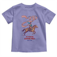 Funny Patriotic Cowboy Toddler T Shirt My Country Always Free USA Pride