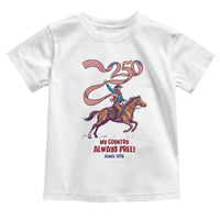 Funny Patriotic Cowboy Toddler T Shirt My Country Always Free USA Pride