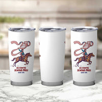 Funny Patriotic Cowboy Tumbler Cup My Country Always Free USA Pride