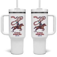 Funny Patriotic Cowboy Tumbler With Handle My Country Always Free USA Pride