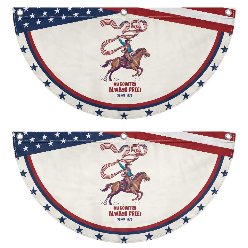 Funny Cowboy Patriotic Fan Flag My Country Always Free USA Pride