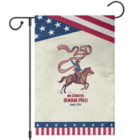 Funny Patriotic Cowboy Garden Flag My Country Always Free USA Pride