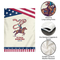 Funny Patriotic Cowboy Garden Flag My Country Always Free USA Pride
