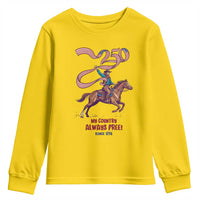 Funny Patriotic Cowboy Youth Sweatshirt My Country Always Free USA Pride