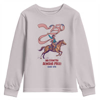 Funny Patriotic Cowboy Youth Sweatshirt My Country Always Free USA Pride