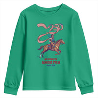Funny Patriotic Cowboy Youth Sweatshirt My Country Always Free USA Pride