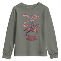 Funny Patriotic Cowboy Youth Sweatshirt My Country Always Free USA Pride