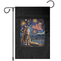Patriotic Starry Night Cat Garden Flag Cat Lover Gift