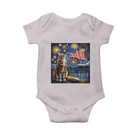 Patriotic Starry Night Cat Baby Onesie Cat Lover Gift
