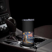 Patriotic Starry Night Cat Skinny Tumbler Cat Lover Gift