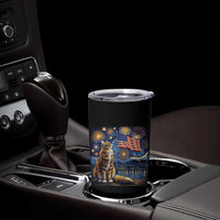 Patriotic Starry Night Cat Tumbler Cup Cat Lover Gift