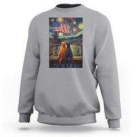 Starry Night Cat Patriotic American Pride Sweatshirt