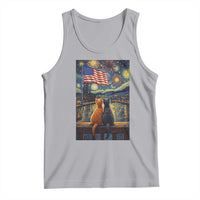 Starry Night Cat Patriotic American Pride Tank Top