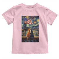 Starry Night Cat Patriotic American Pride Toddler T Shirt