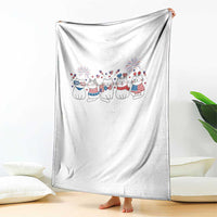 Patriotic Cat Lover Gift Throw Blanket America 250 Anniversary