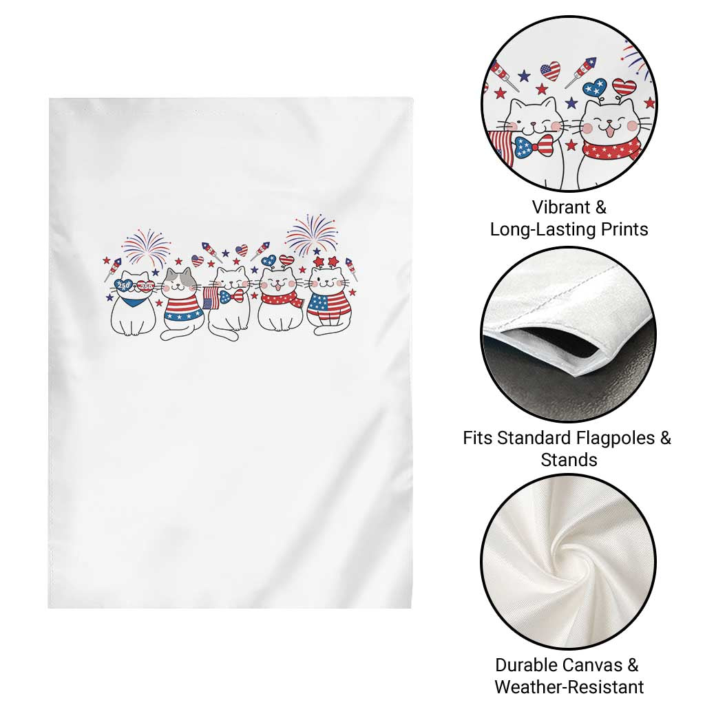 Patriotic Cat Lover Gift Garden Flag America 250 Anniversary
