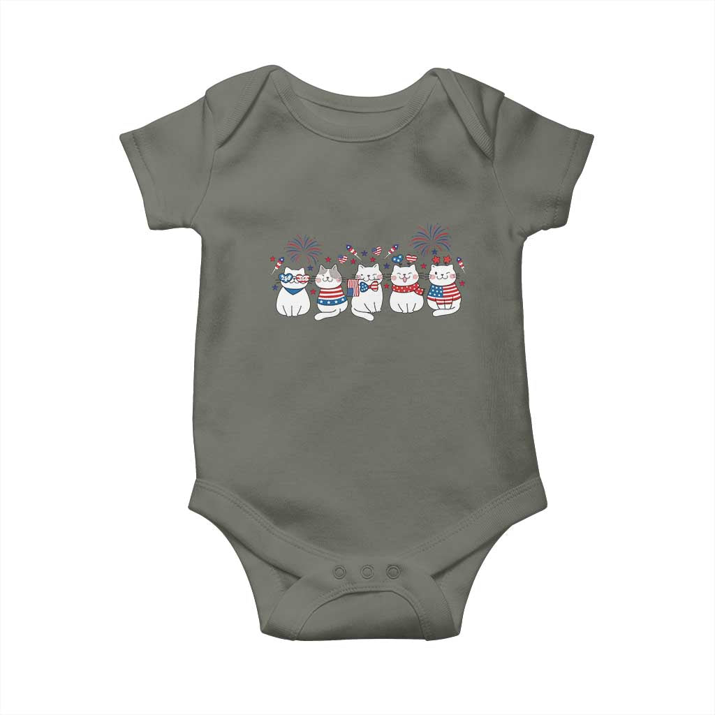 Patriotic Cat Lover Gift Baby Onesie America 250 Anniversary