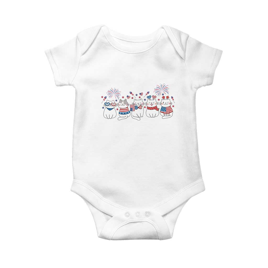 Patriotic Cat Lover Gift Baby Onesie America 250 Anniversary